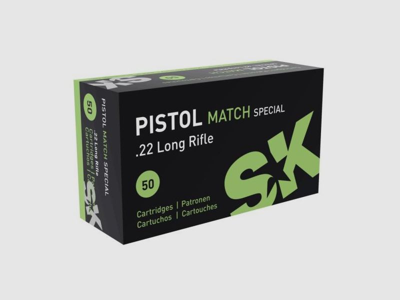 SK KK-Munition .22lr Pistol Match Spezial 50 Stk