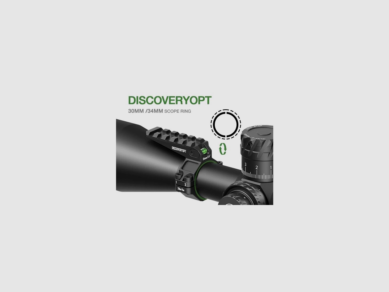 Discovery Einzellauf mit Wasserwaage und Picatinny-Schiene oben 30/34mm, Bild 7 von 10