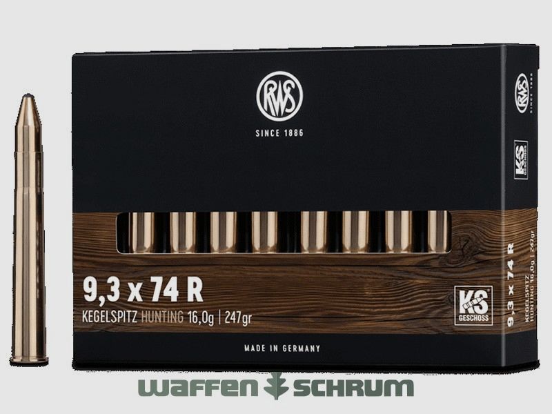 RWS Kegelspitz 16.0g - 247gr 9.3x74R
