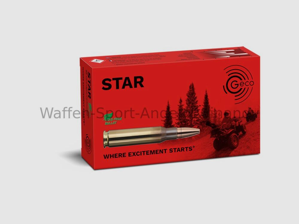 GECO	 8X57 IS STAR 10,4/160 bleifreie Jagdpatronen 20er