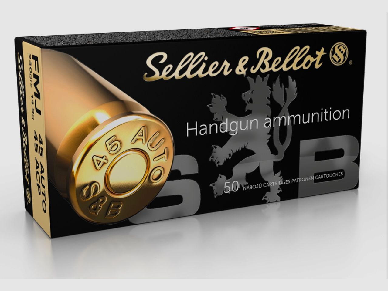 Sellier & Bellot 65188 .45 ACP full metal jacket 14.9g 230grs.