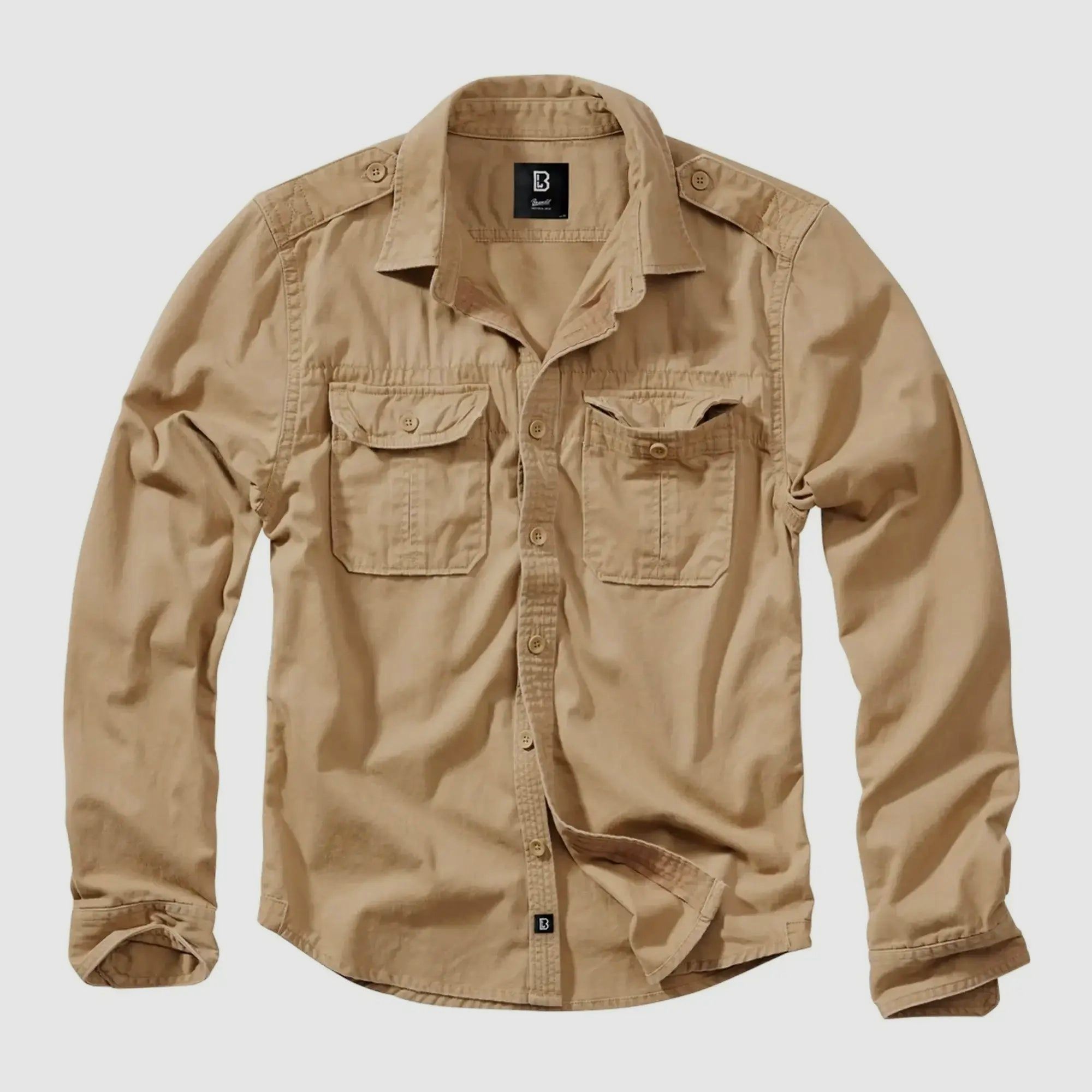Brandit Brandit Hemd Vintage Shirt Longsleeve - Camel / S Herren