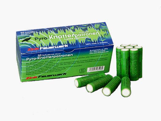 Zink 15mm Pyro-Knatterpatronen  50 Schuss