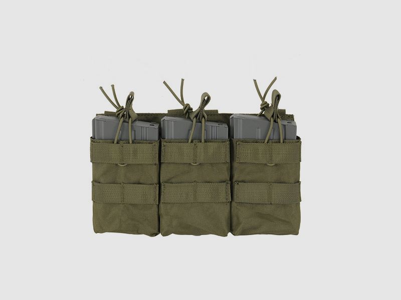 Triple Open Top 7.62 Mag Pouch - Olive [8FIELDS]