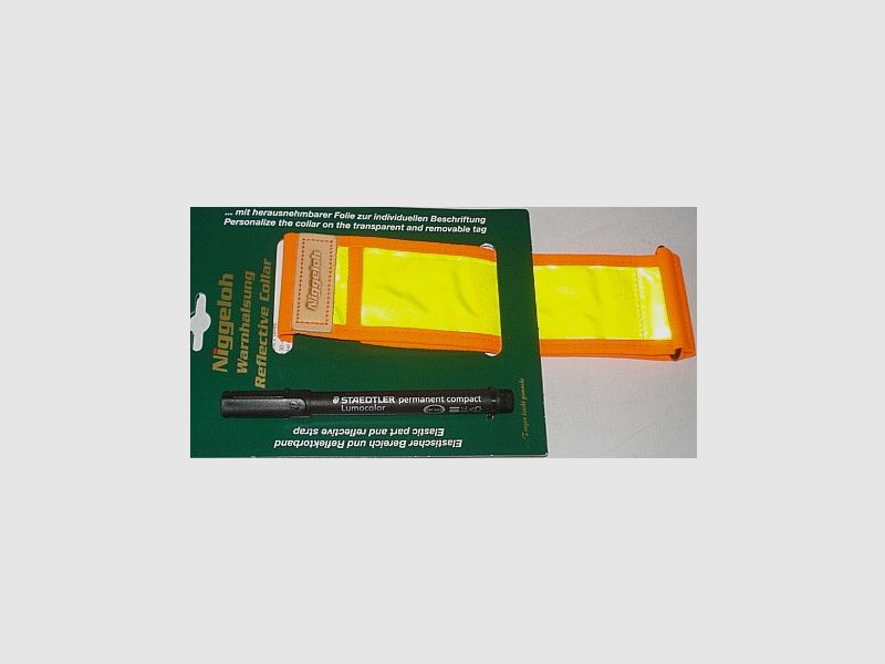 Warnhalsung Gr. S/M - 38-58cm Orange/Signalgelb