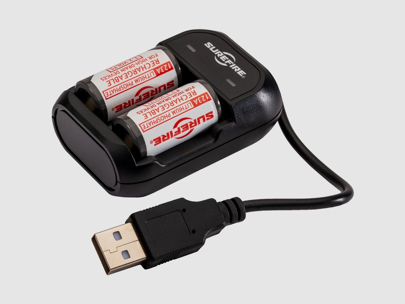 SureFire SFLFP123-KIT – Wiederaufladbare 123A LiFePO4 Batterien mit Ladegerät, Bild 1 von 3