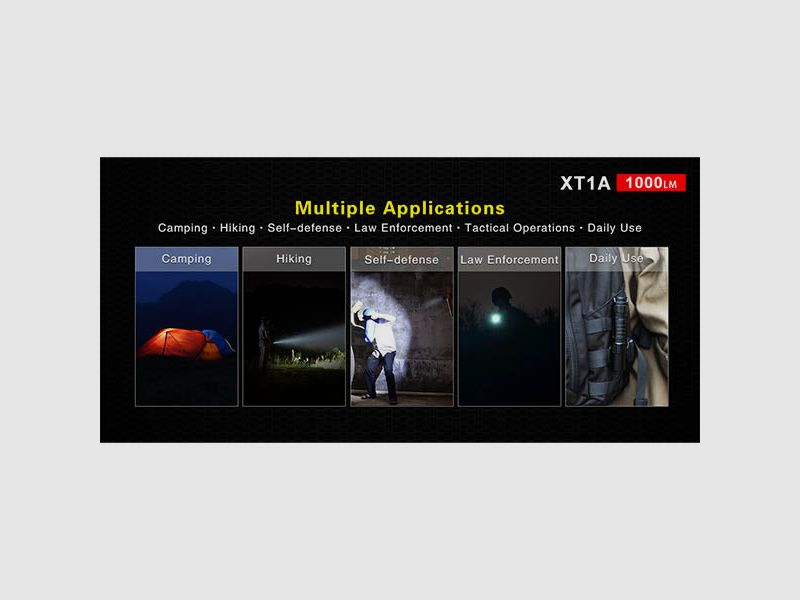 LED flashlight XT1A, 1,000 lumens (including battery), image 10 of 12