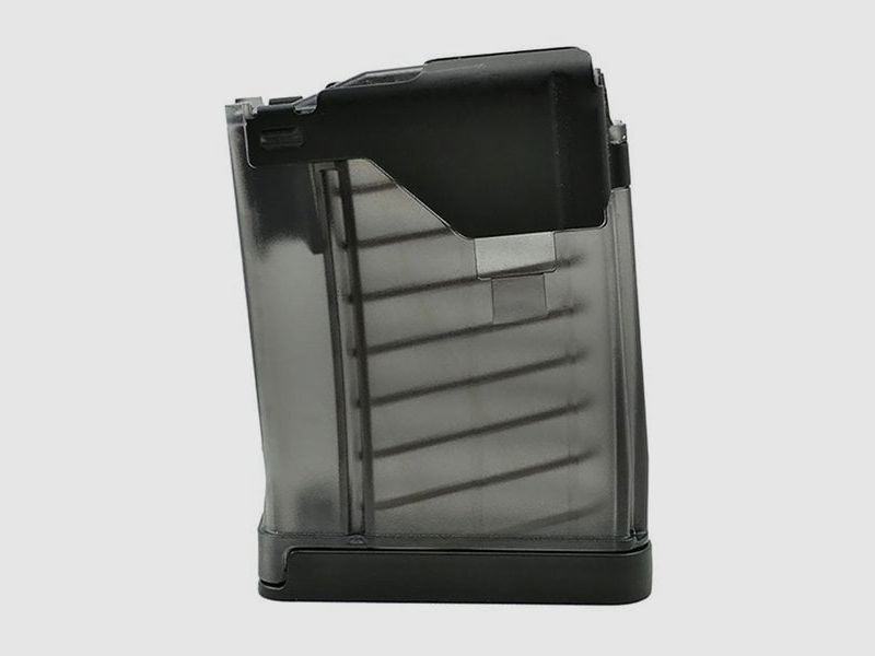 LANCER SYSTEMS L5AWM Magazin Gen2 für AR15 10-schüssig für Kaliber .223 REM / 5.56x45 Nato, Smoke transparent