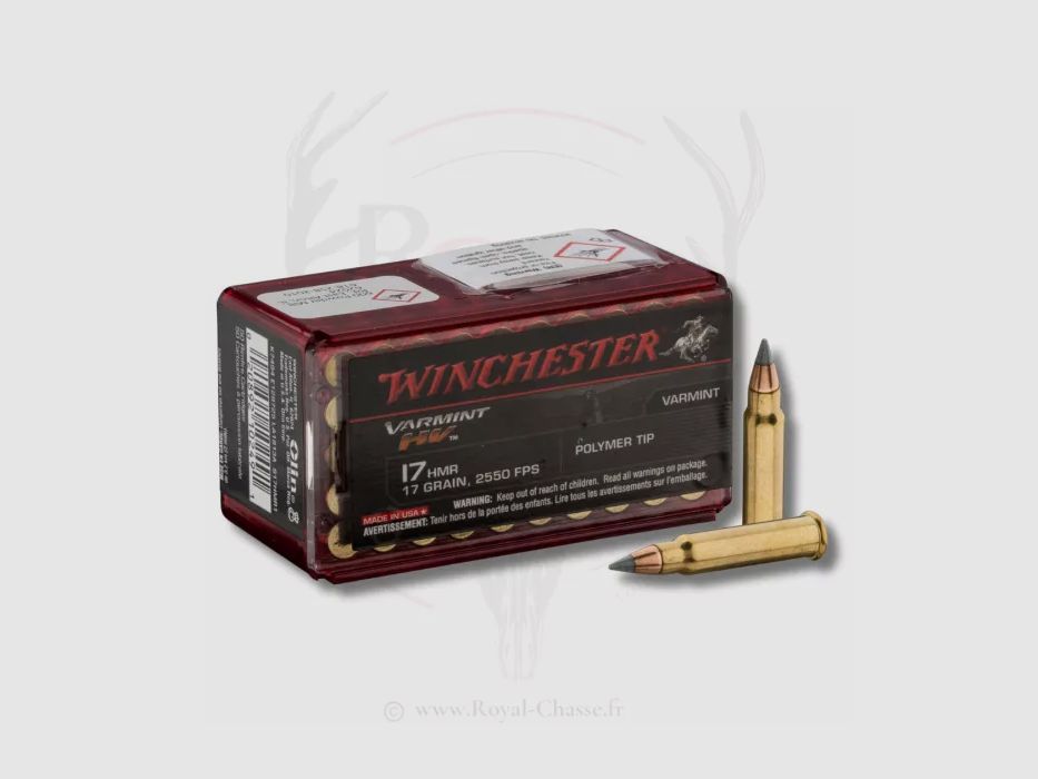 Munitie VARMINT HV Kal. 17HMR 17Grs WINCHESTER, afbeelding 1 van 4
