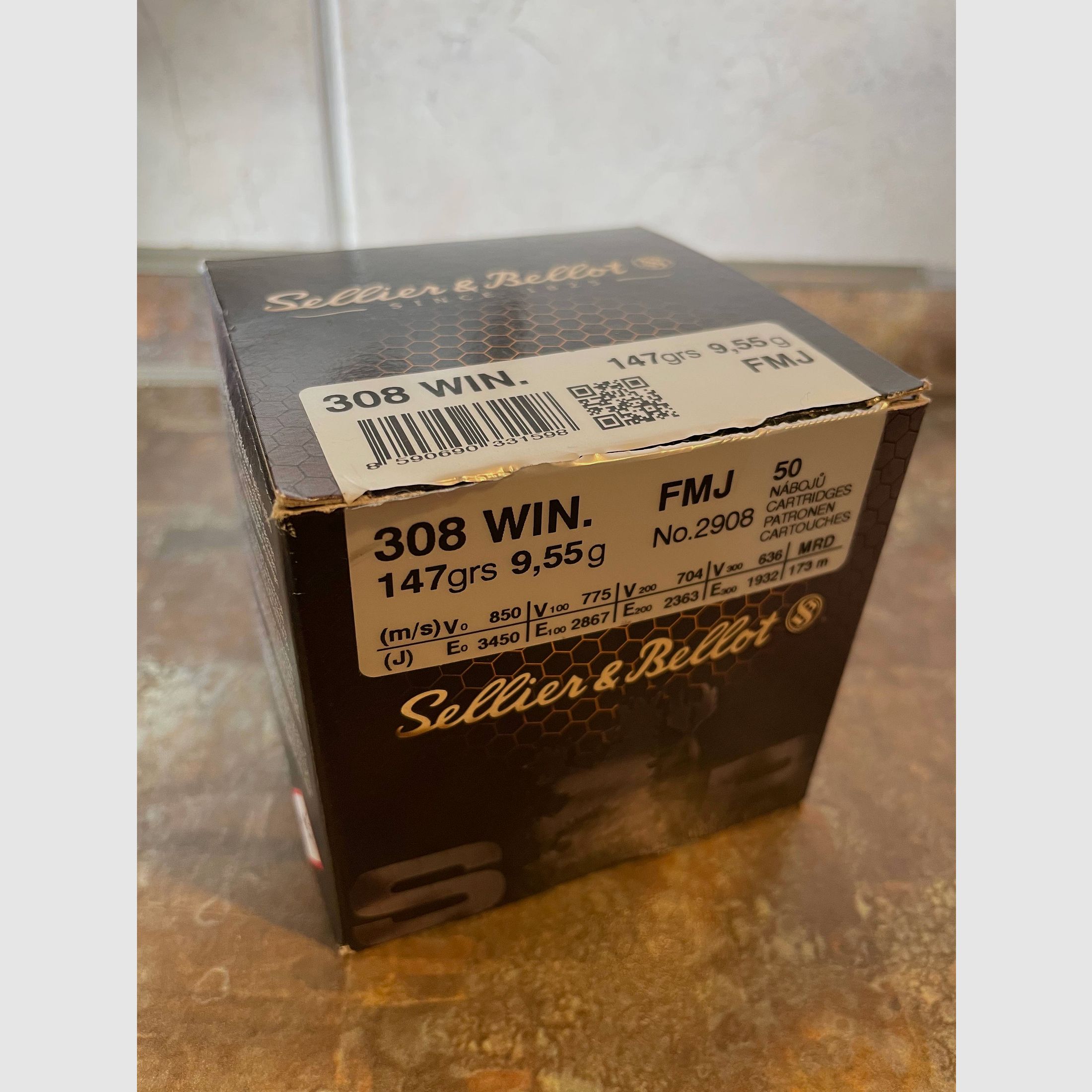 Sellier & Bellot .308 Win. Vollmantel 9,5g/147grs.