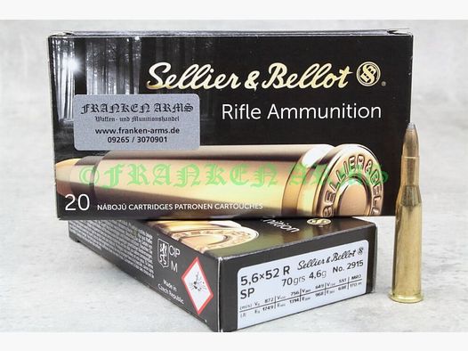 Sellier&Bellot	 5,6x52R 70gr. 4,6g 20 Stück Staffelpreise