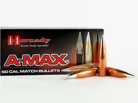 Hornady A-MAX Match Pociski 1 Opakowanie .50 / .510 750 grs (20 Strzałów po 4,9455 €*)