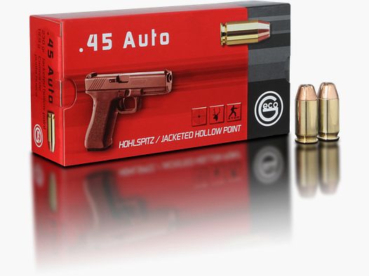 Geco .45 ACP, pointe creuse, 230grs