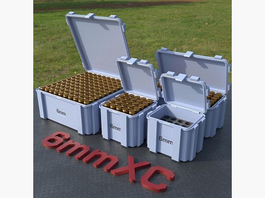 Filamelt scatola per munizioni / 6mm XC / 'coperchio a ribalta' / scatola per cartucce, scatola per munizioni