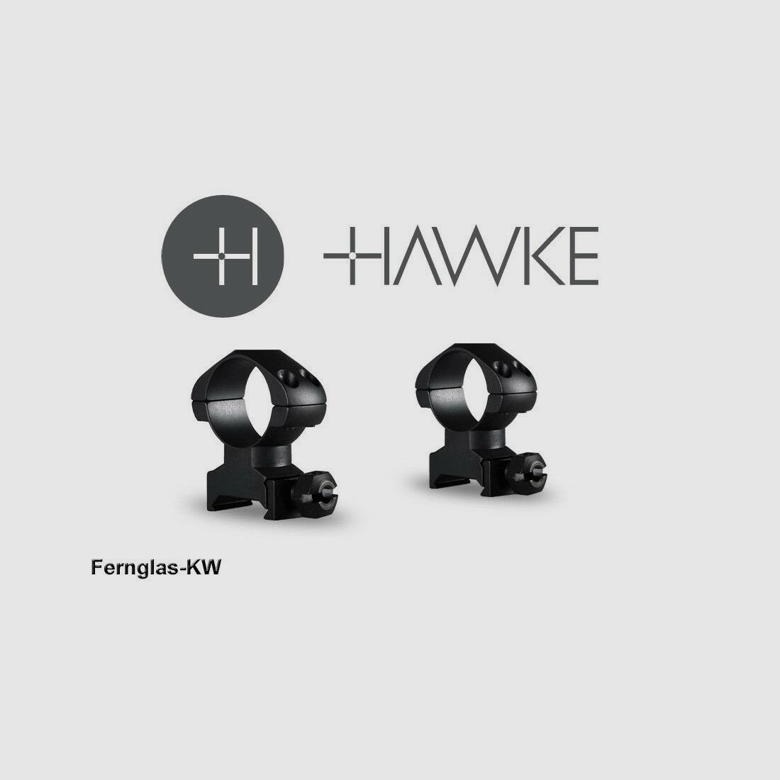 HAWKE 23002 1" 25.4mm precision steel ring mounts high for Weaver rail