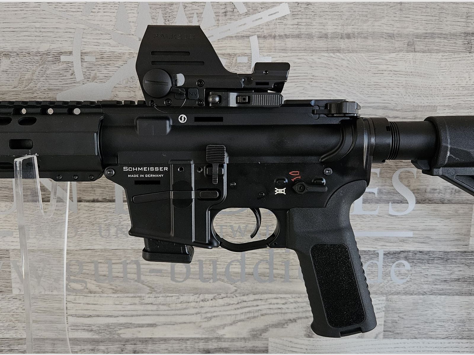 Schmeisser AR15-9 SD S4F 10" cal. 9mm Luger with Falke LE red dot sight - new merchandise from specialist retail