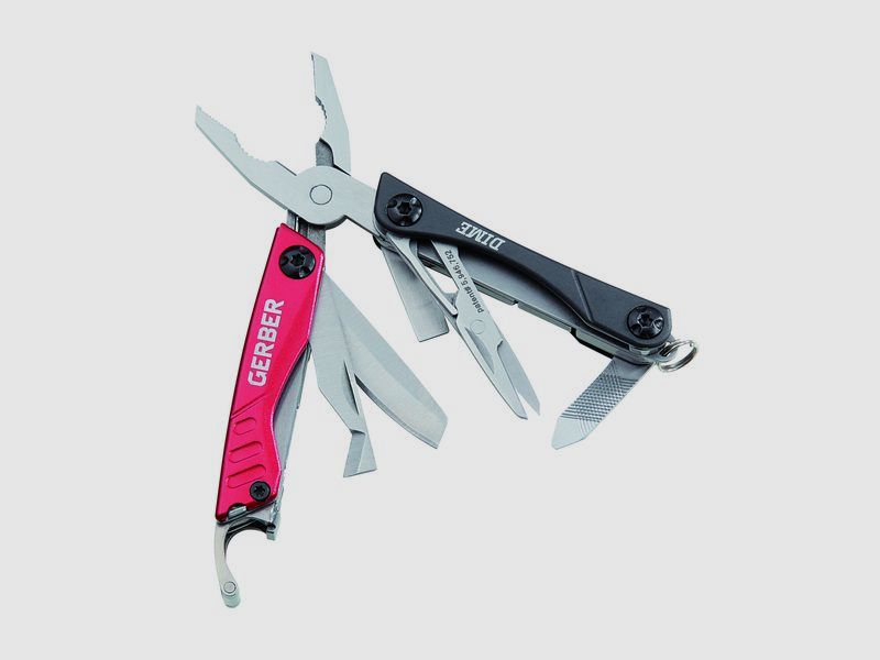 Gerber Mini-Tool, DIME, grijs-rood, tang, schaar, pakketopener