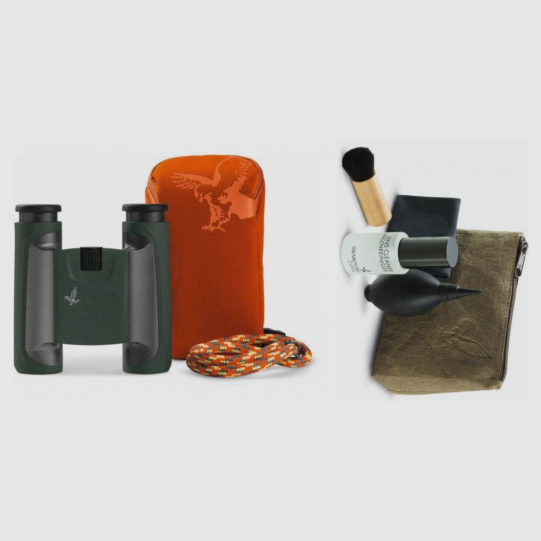 SWAROVSKI OPTIK Swarovski CL Pocket 8x25 Grün+Mountain Basispaket für Vogelbeobachtung
