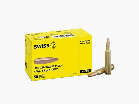 Swiss P LR-1 Büchsenpatronen .223 Rem / 4,5 g / 50 Stk