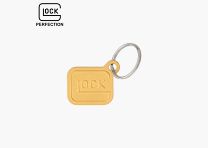 Glock Schlüsselanhänger „Logo“ – Metall vergoldet – Gold – ca. 2,8 × 2,4 cm