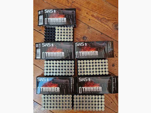 Platzpatronen SWS Thunder Kaliber 9 mm P.A. Knall für Pistolen 230 St.