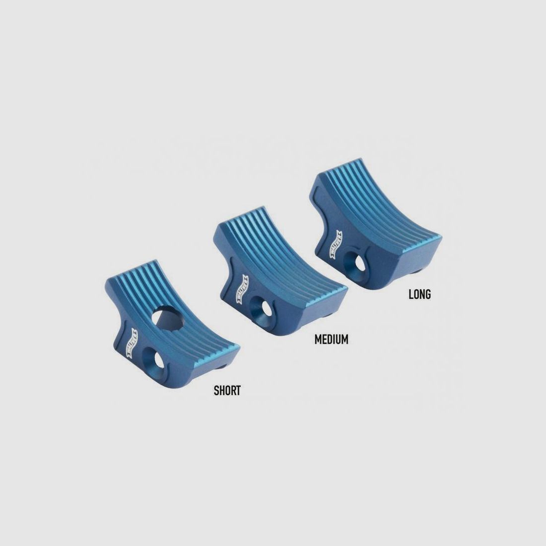 Walther Expert Abzugsschuh, gebogen, lang, blau