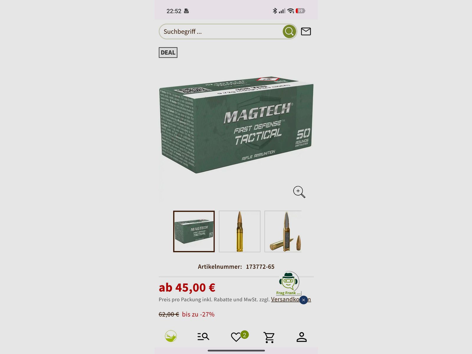 Attenzione ricaricatori" 460 cartridge cases cal. 308 sparati una volta!