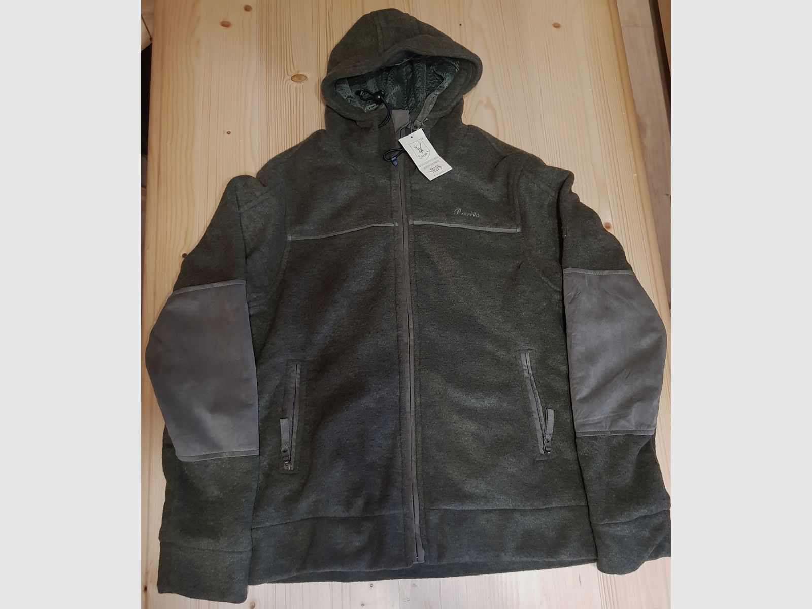 RISERVA MAGLIONE R 1679 STRICKJACKE MIT KAPUZE AUS MISCHWOLLE