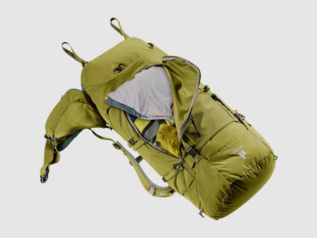 Deuter Aircontact Core 60+10 Green, Brown, image 2 of 11