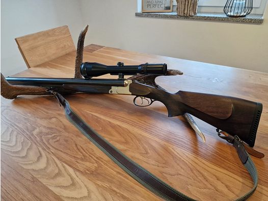 Krieghoff Plus Drilling mit EL 7x57R 12/70 22. Hornet