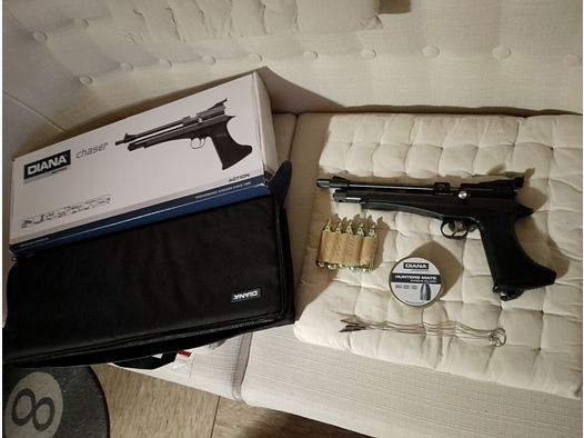 Diana Chaser 5.5mm with accessories bag pellets Hunter Mate Diablos CO2 like new
