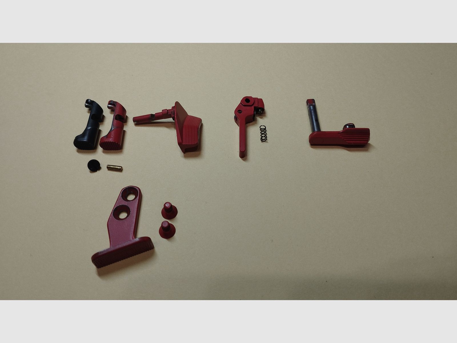 Controls in red for Tanfoglio Gold Match (small Frame)