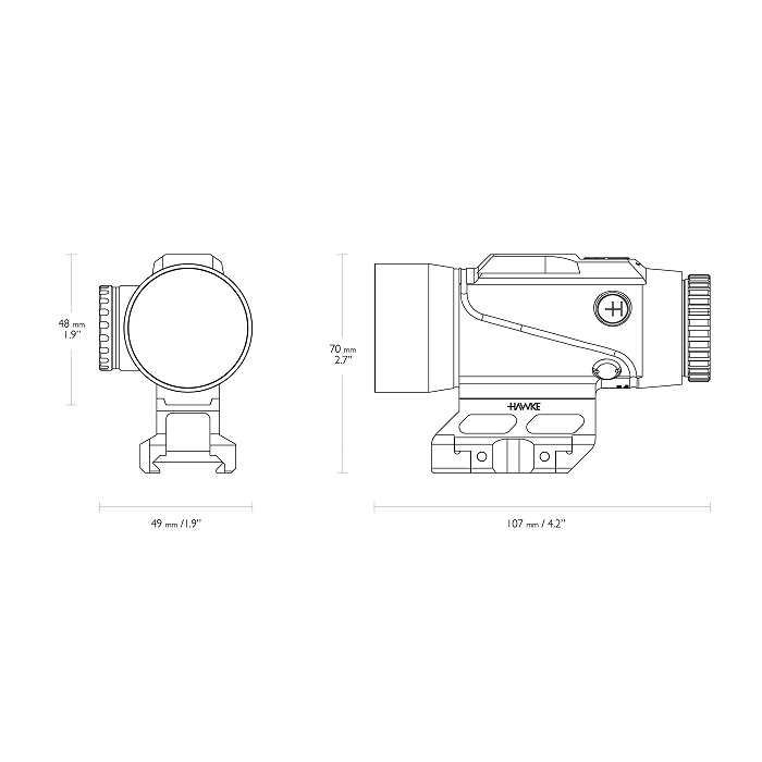 Hawke prism sight Prism Sight 6x36 5.56 BDC Dot, image 9 of 24