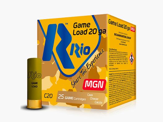 Jagdkartuschen RIO Game Load Gauche 20 Magnum Kaliber 20