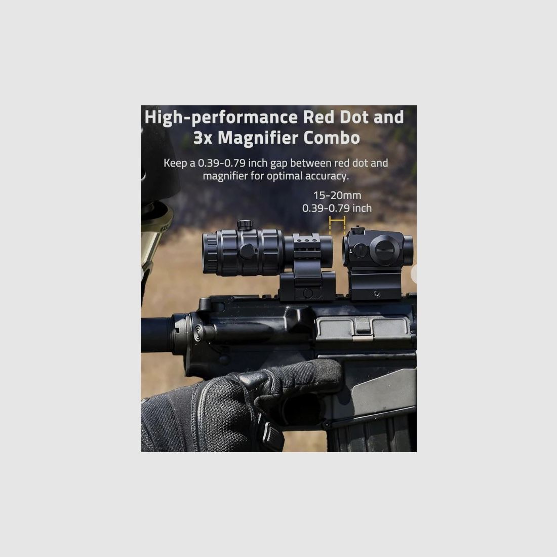 CVLIFE Jackal Howl Roodpuntvizier & 3X Vergrotingscombinatie Nieuwe goederen/Garantie