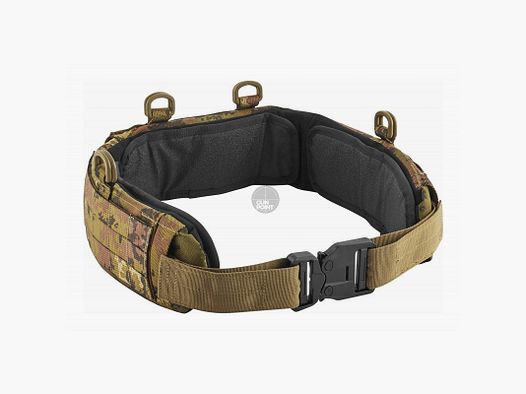 DEFCON 5 Cinturón táctico BrassGuard acolchado con hebilla de latón camuflaje italiano