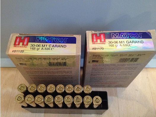 30-06 M1 Garand :  37 Schuss UNTERM Händlerpreis! Hornady A-MAX