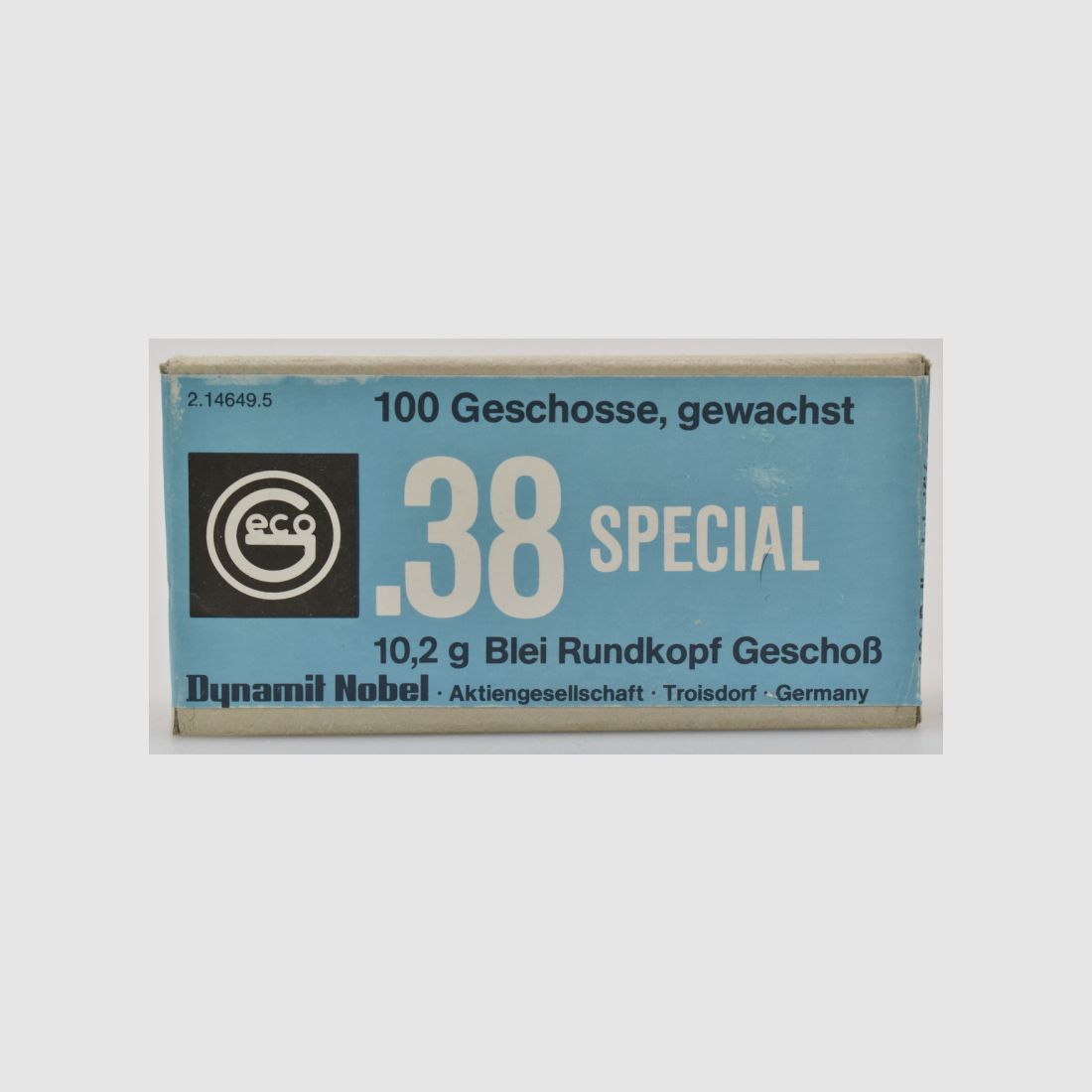 100 Geco Geschosse .38 Special - 10,2g. Blei Rundkopf