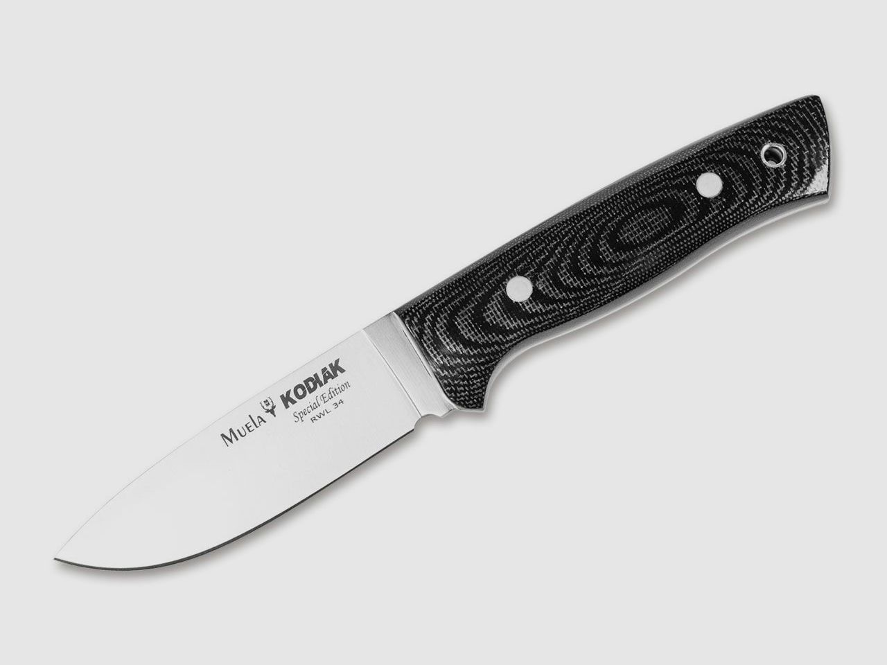 Messer Kodiak RWL 34 mit hochwertiger Lederscheide und Geschenk-Box