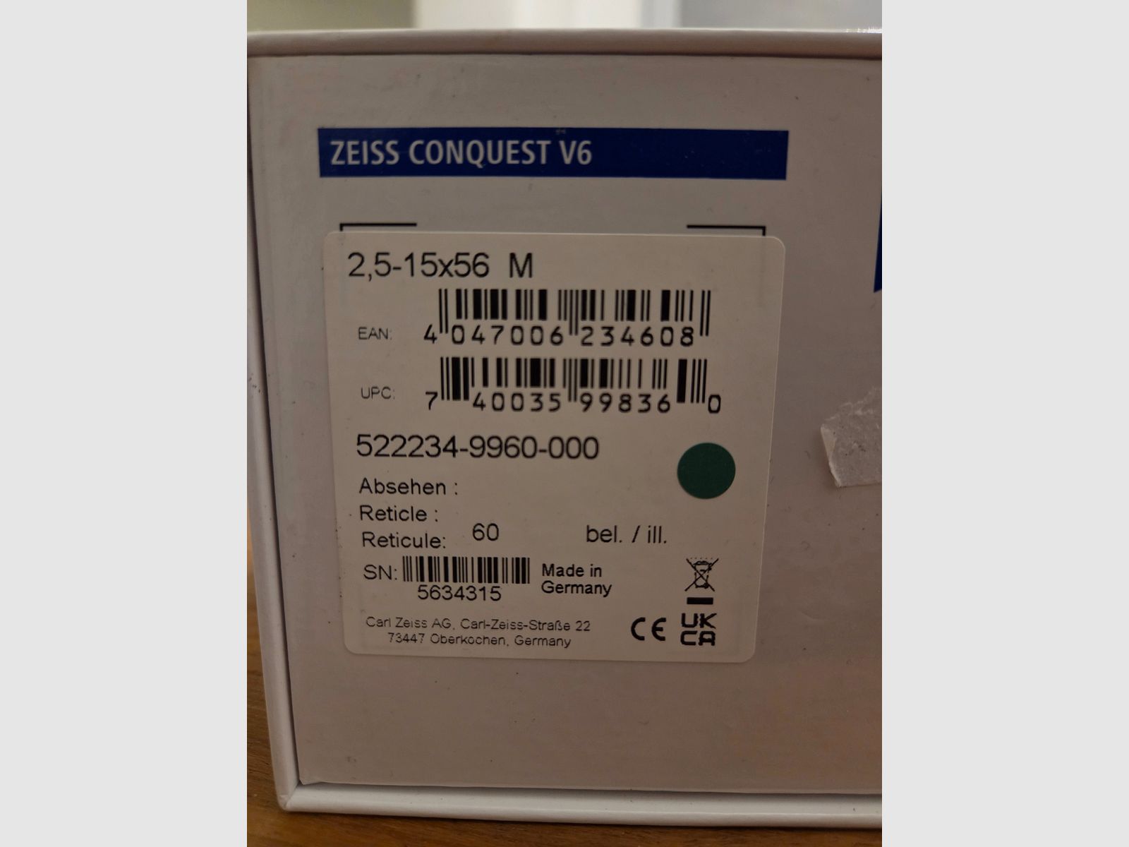 Zeiss Conquest V6 2.5-15x56 M