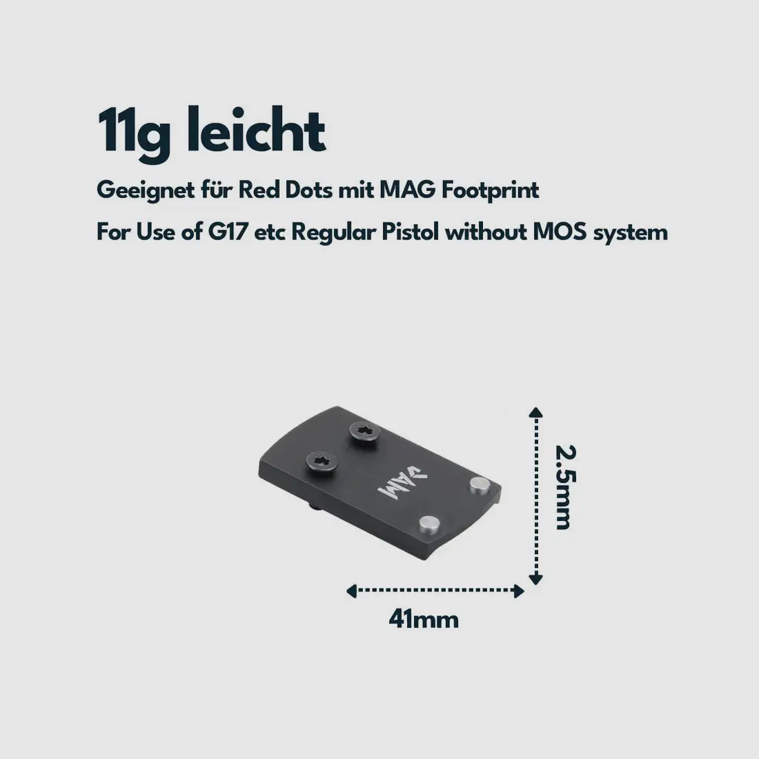 Vector Optics SCRDM-09 Glock Montage für Reflexvisiere mit MGT (SHIELD) Footprint, Bild 3 von 7