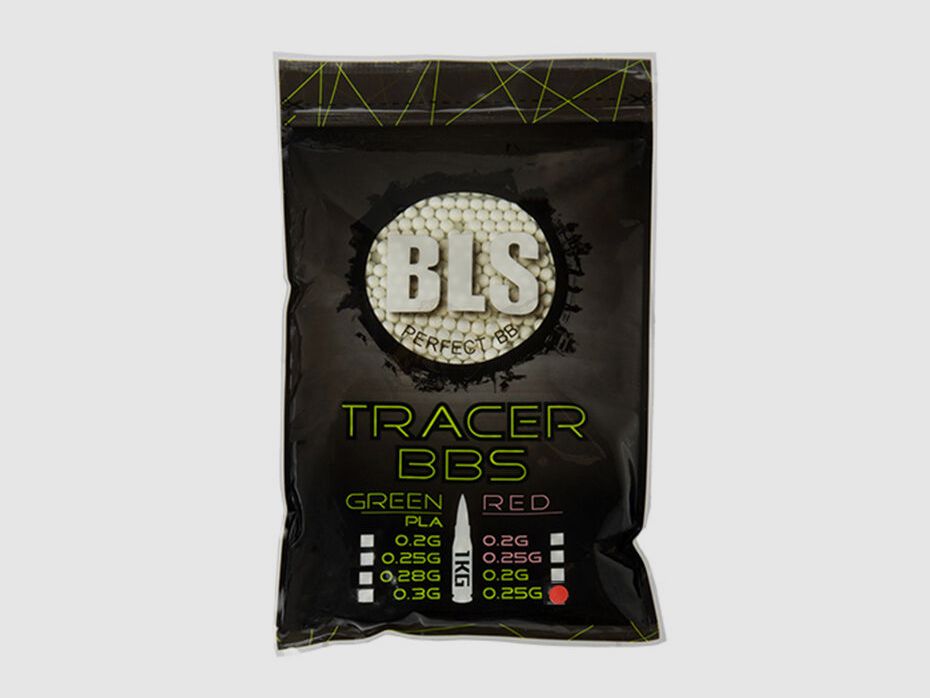 BLS Airsoft Bio Tracer BB`s 0.25g "Glow in the Dark" (4000 Stück) - Leuchtspur Grün
