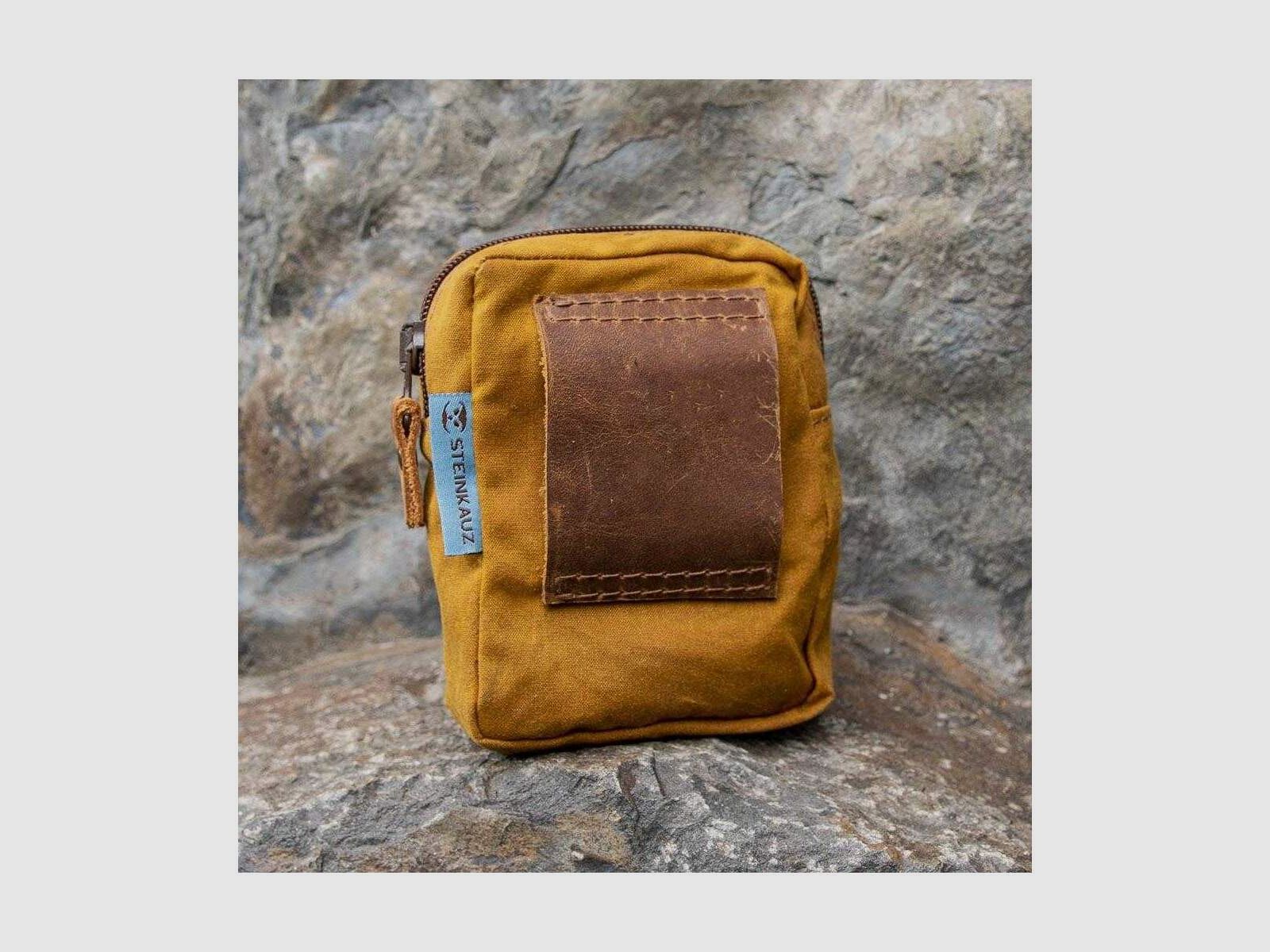 STEINKAUZ Waxcotton RV-Gürteltasche, klein, Safran, Bild 4 von 4
