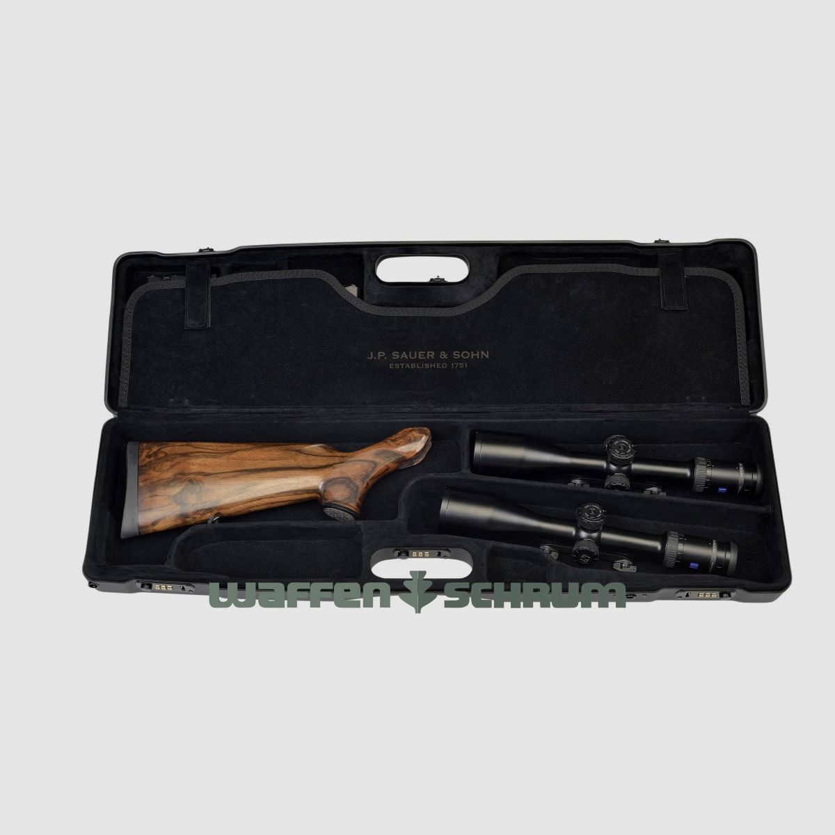 Sauer ABS Compact Case II dla Sauer 404 / 303 83x24x13cm Dla jednej broni - dwóch celowników