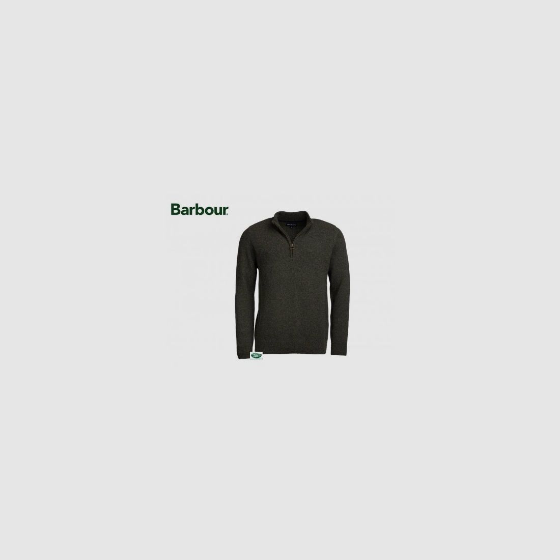 BARBOUR Pullover TISBURY Halbzip grün
