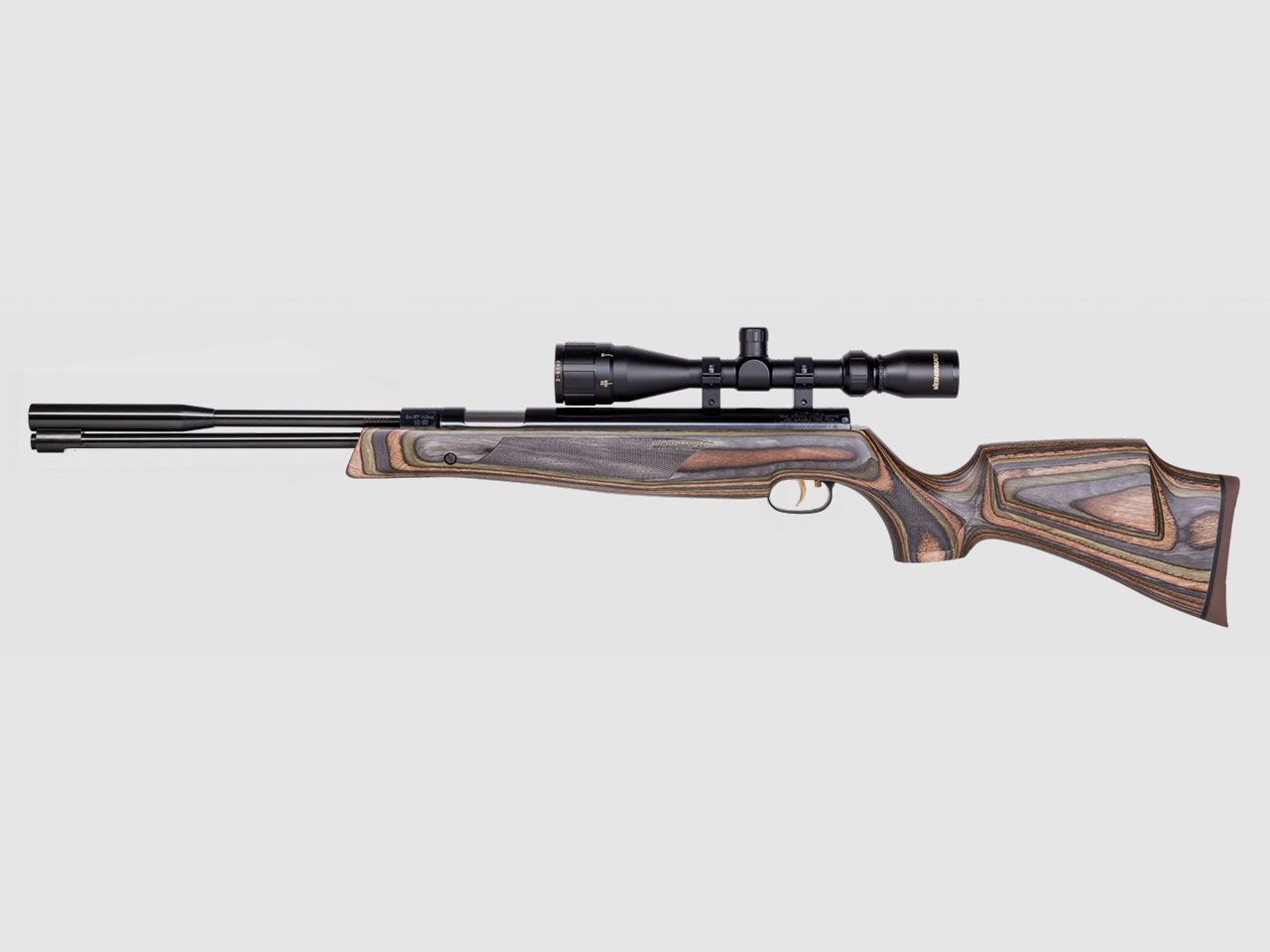Starrlauf Luftgewehr Weihrauch HW 97 K SD Special Edition Schichtholzschaft braun-gĂĽn-schwarz SchalldĂ¤mpfereinsatz Kaliber 4,5 mm (P18)