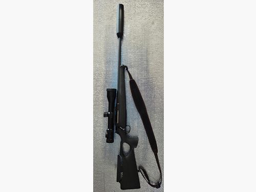 Sauer 404 Synchro XT (Sistema de acero) con mira telescópica y silenciador