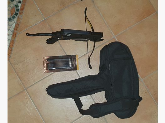 Steambow Stinger,  6-Schuß Magazin, Tasche, Pfeile
