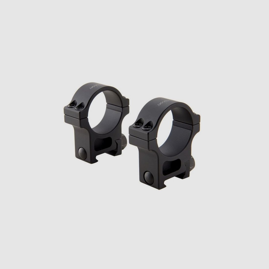 Mount Rings 34mm Height Standard See-Thru Black, immagine 2 di 3