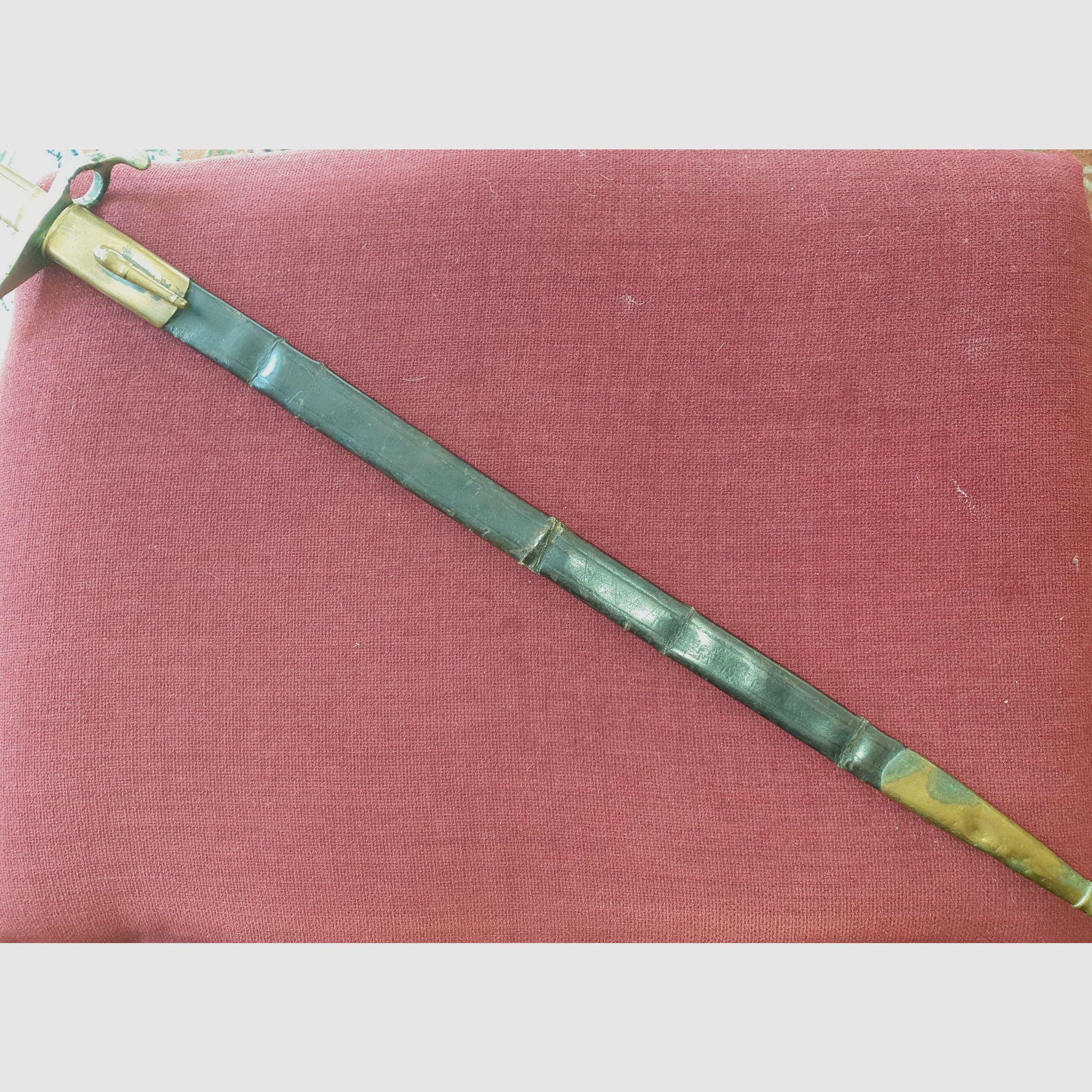 Bagnet M 1871 kompletny z skórzanym pokrowcem